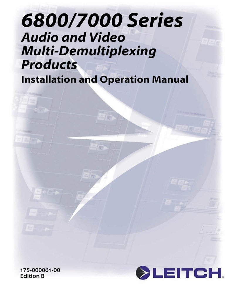 Leitch 6800/7000 Series Installation and operation manual Leitch 6800/7000 Series Installation and operation manual