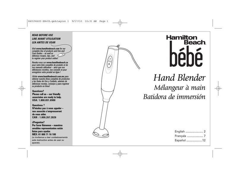 Hamilton Beach 59756 use & care