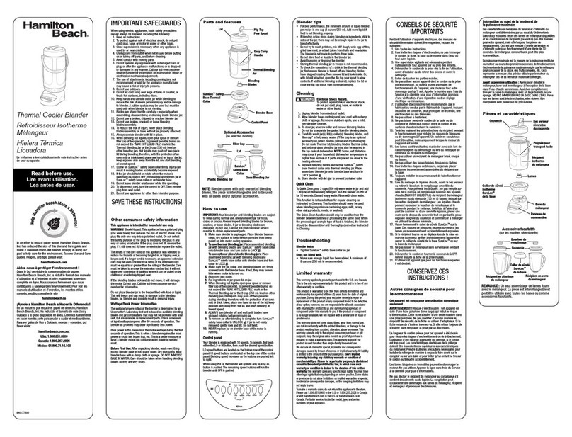 Hamilton Beach 50712 Use & care guide