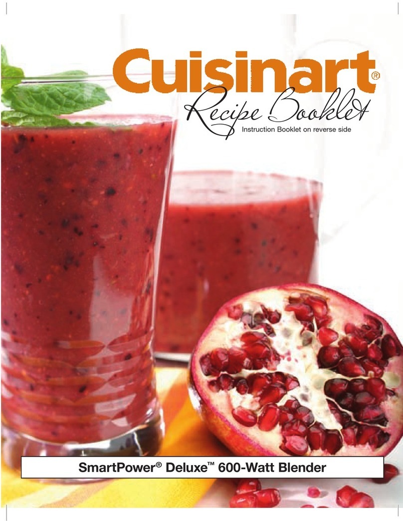 Cuisinart SPB-600MP Recipe booklet