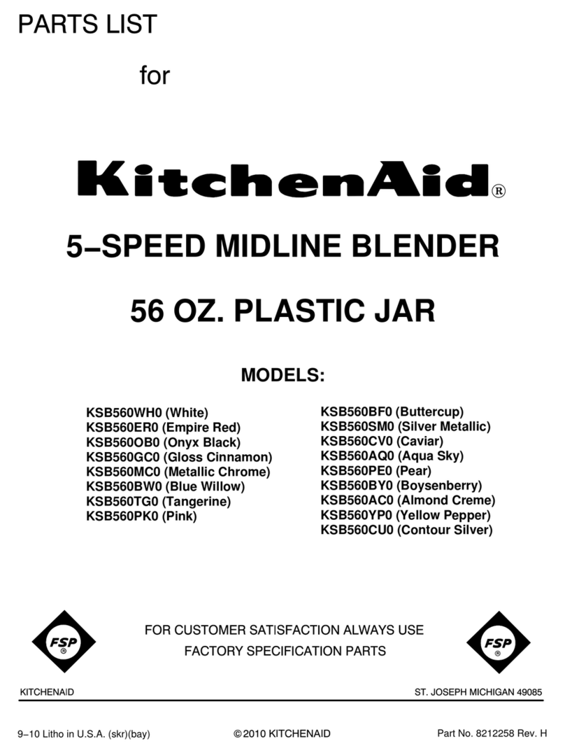 KitchenAid KSB560AQ - Martha Stewart - Collection... User manual
