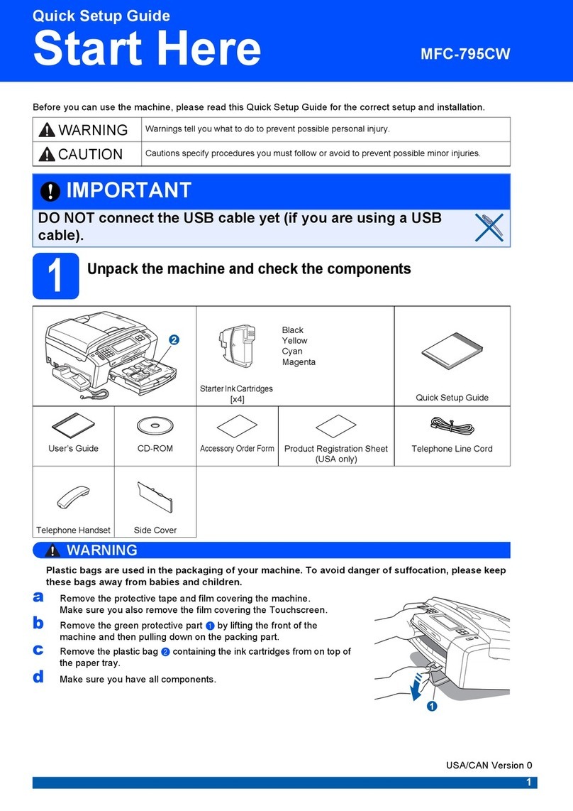 Brother MFC 795CW - Color Inkjet - All-in-One User manual