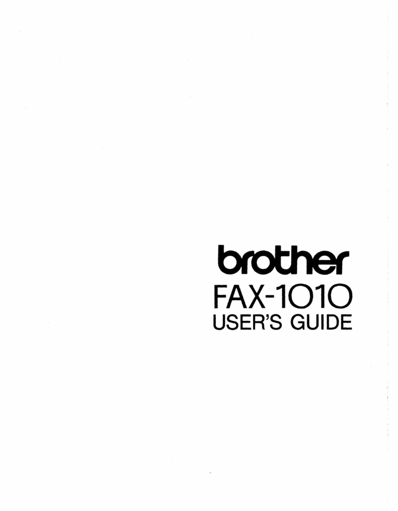 Brother FAX-1010 User manual Brother FAX-1010 User manual