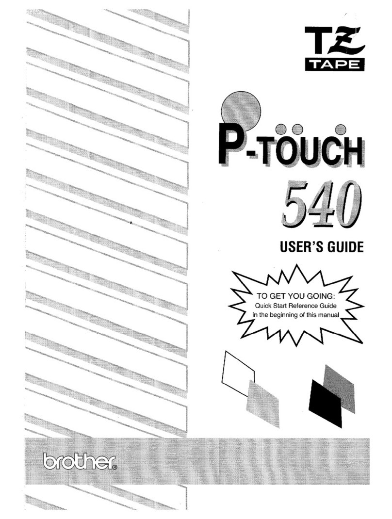 Brother PT-540 User manual