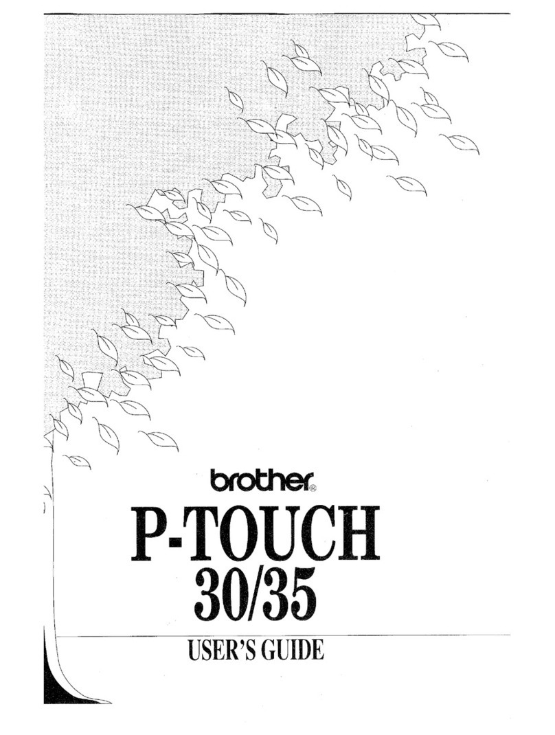 Brother PT-30 User manual