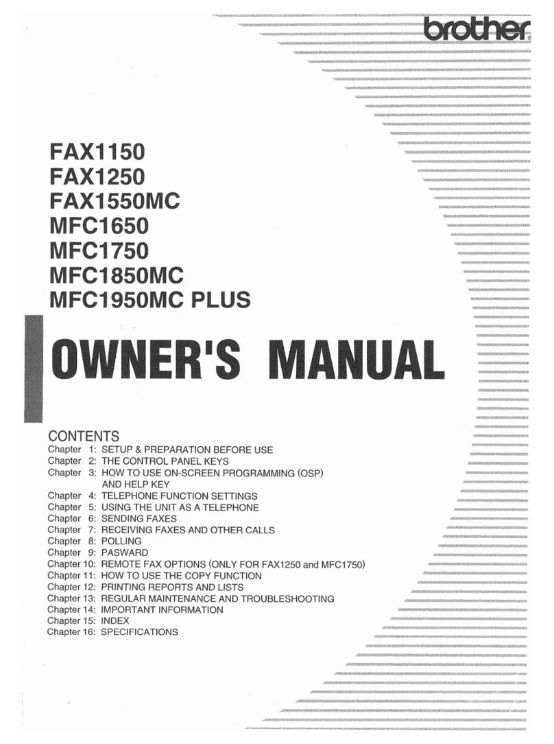 Brother MFC-1650 owner's manual
