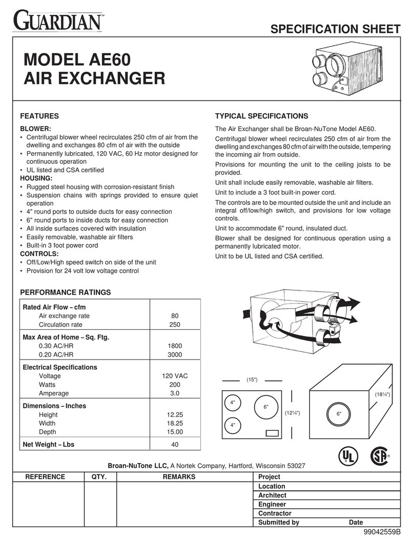 NuTone Guardian AE60 User manual
