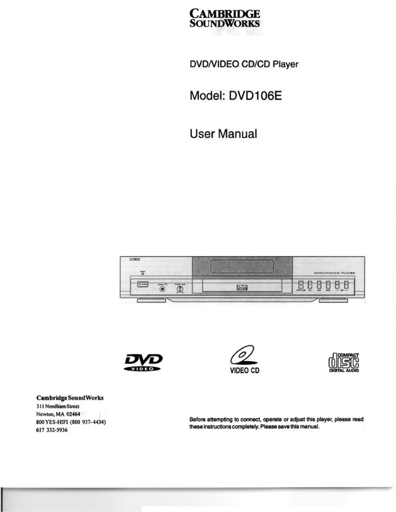 Cambridge Sound Works DVD106 user manual