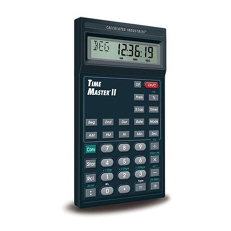 Calculated Industries Time Master II user guide