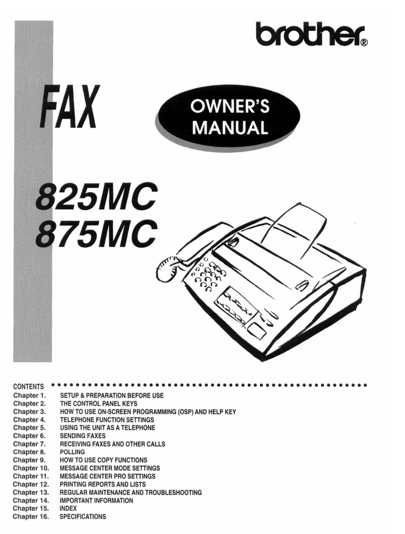 Brother IntelliFAX 825MC owner's manual