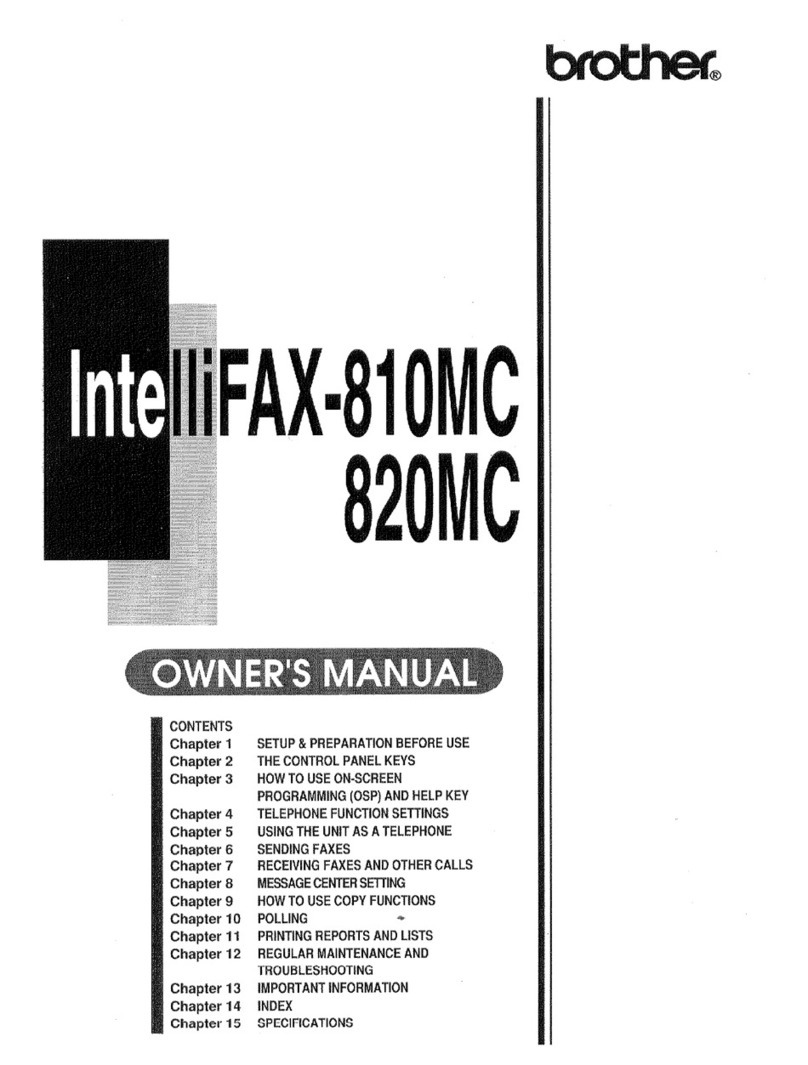 Brother IntelliFAX 820MC owner's manual