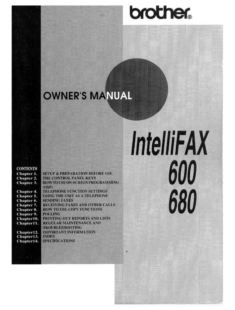 Brother IntelliFAX 600 User manual