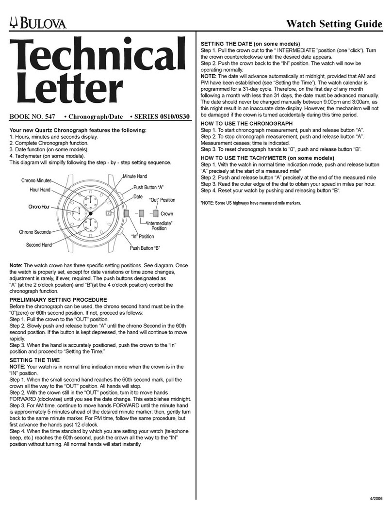 Bulova 43C32 Service manual