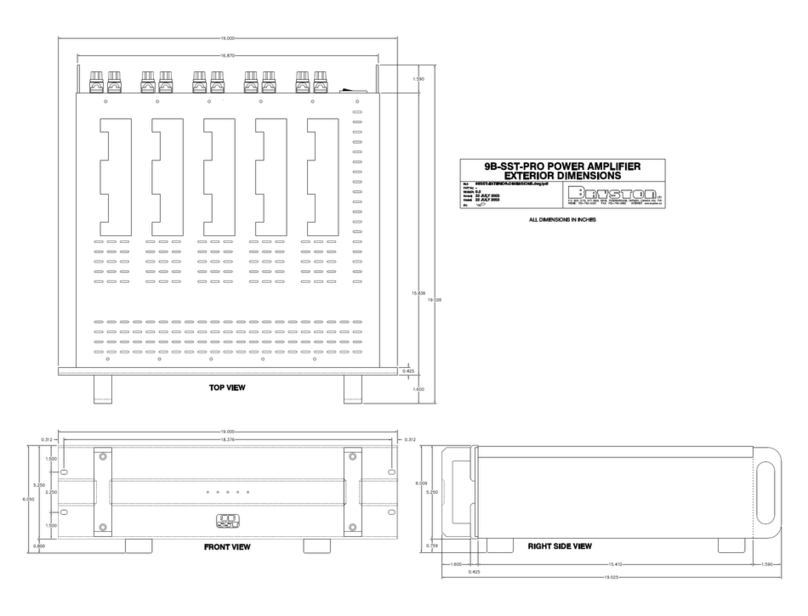 Bryston C Series 9B-SST-PRO User manual