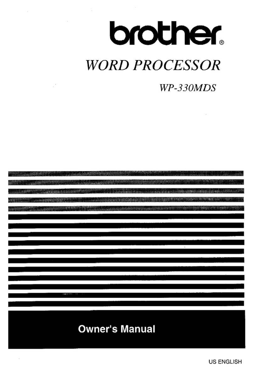 Brother WP-330MDS User manual