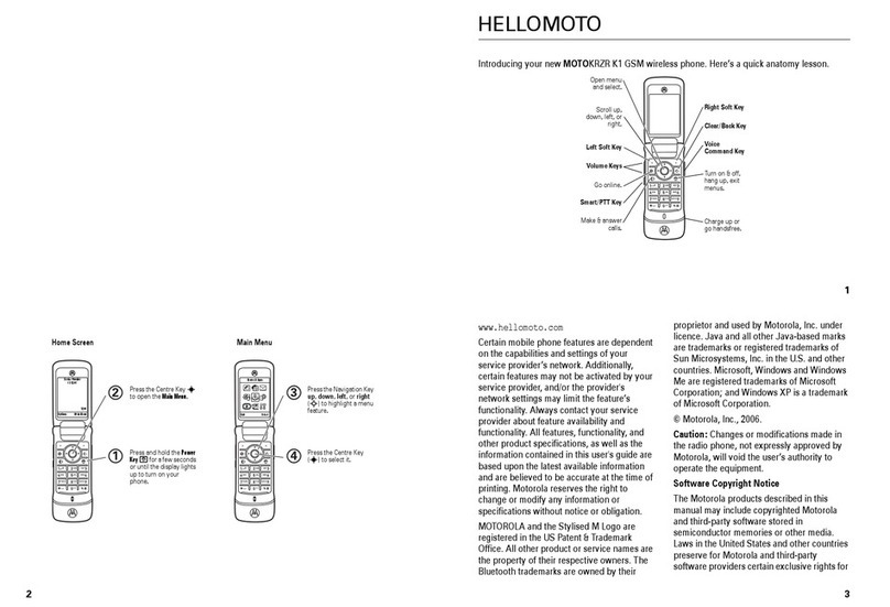 Motorola MOTOKRZR K1 user manual