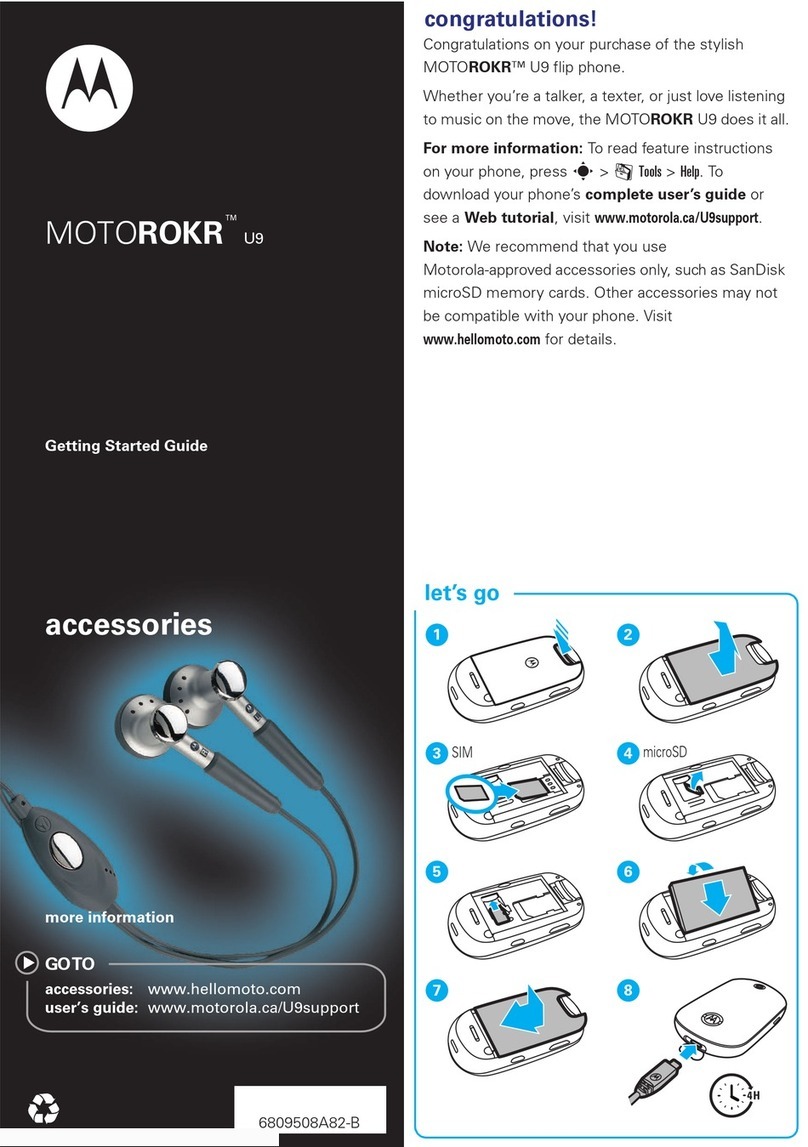 Motorola Motorokr U9 User manual