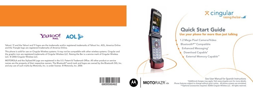 Motorola MOTORAZR V3R - CINGULAR User manual
