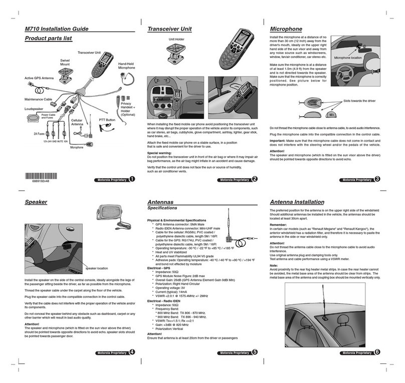 Motorola M710 installation guide