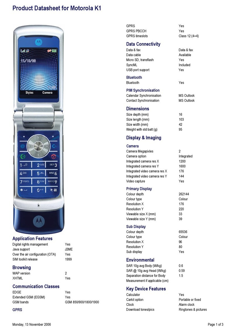 Motorola KRZR K1 User manual