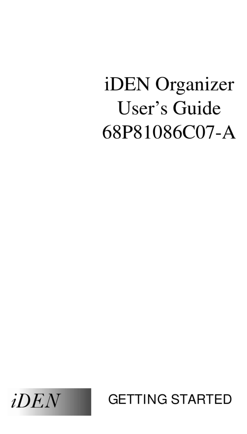 Motorola IDEN ORGANIZER User manual