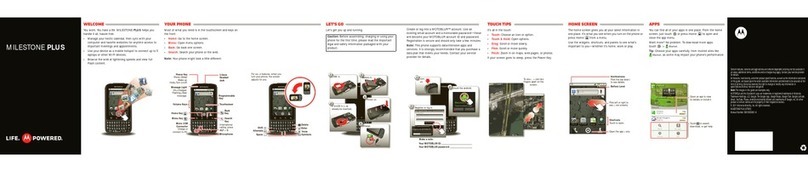 Motorola MILESTONE PLUS User manual