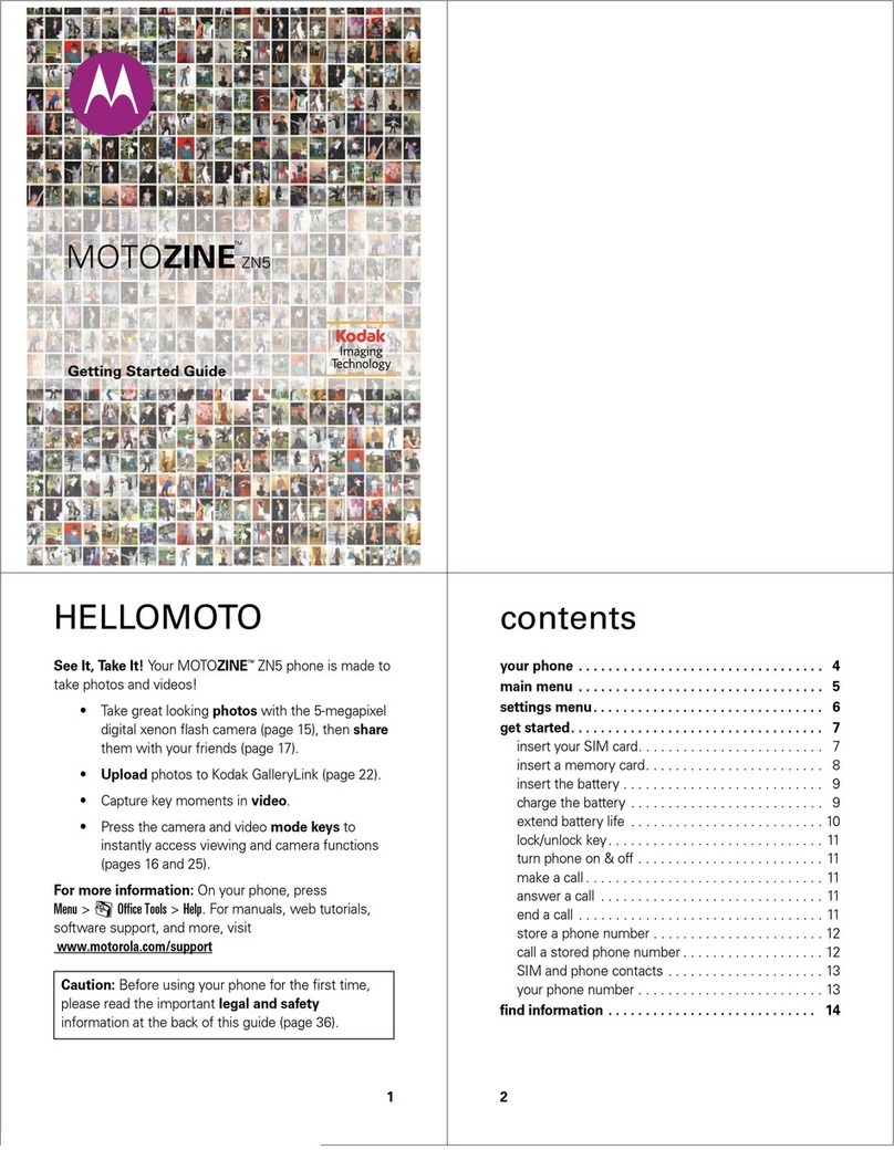 Motorola MOTOZINE ZN5 User manual