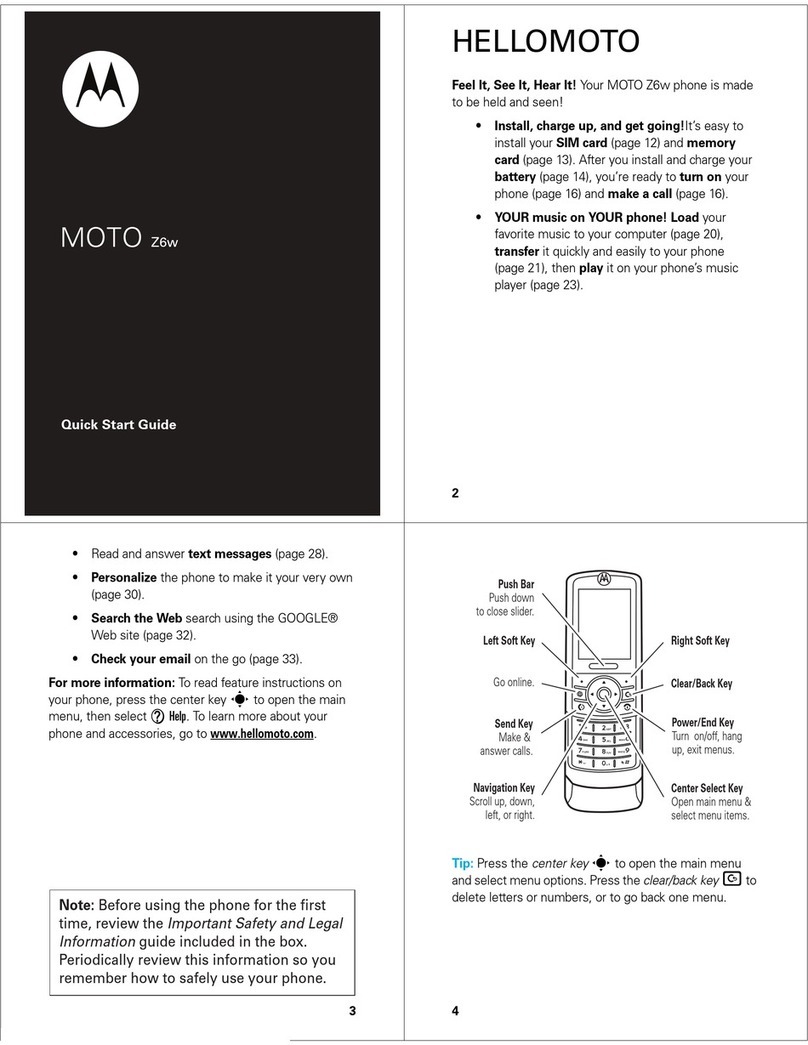 Motorola Z6w User manual