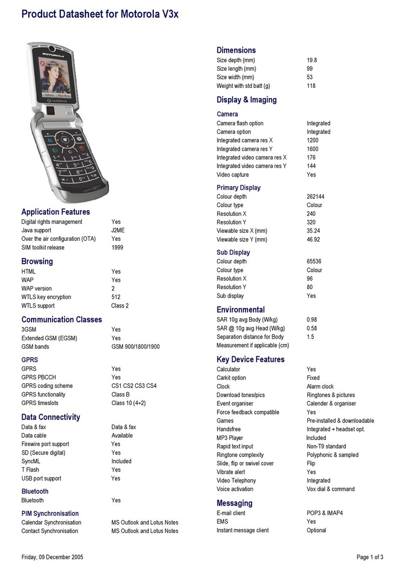Motorola RAZR V3x User manual