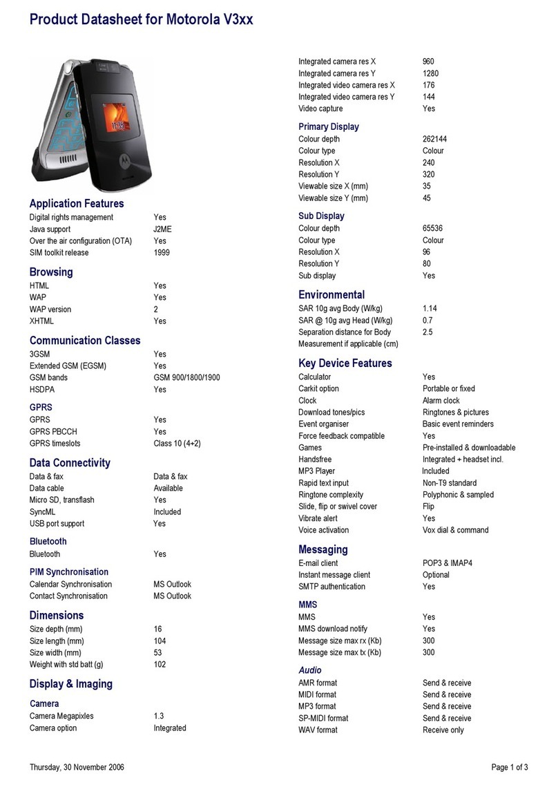Motorola RAZR V3xx User manual