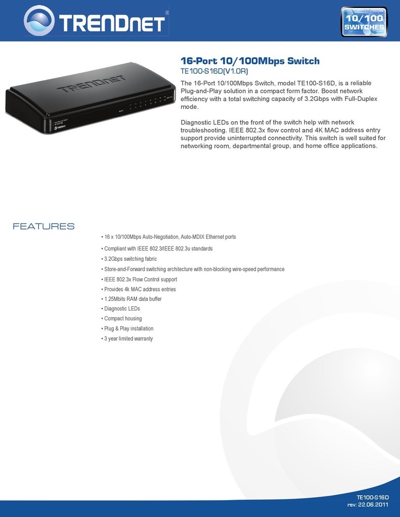 TRENDnet TE100-S16D User manual