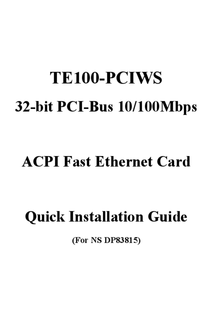 TRENDnet TE100-PCIWS User manual