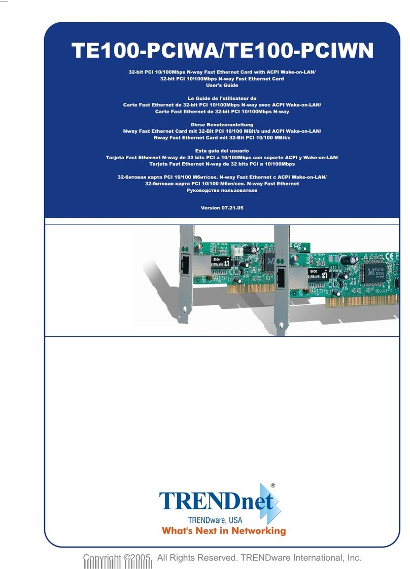 TRENDnet TE100-PCIWA User manual