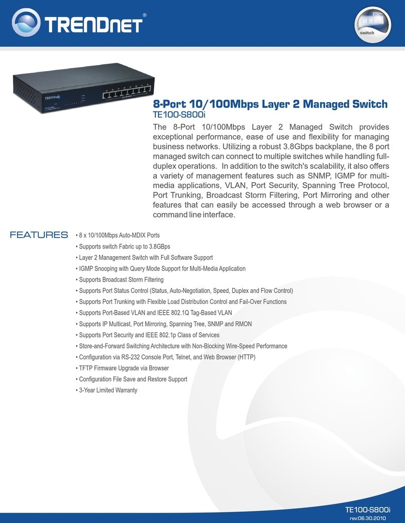TRENDnet TE100-S800i Specifications