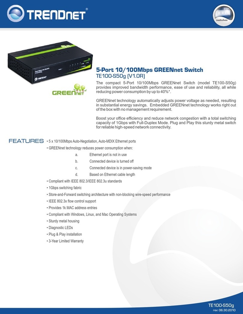 TRENDnet TE100-S50g User manual
