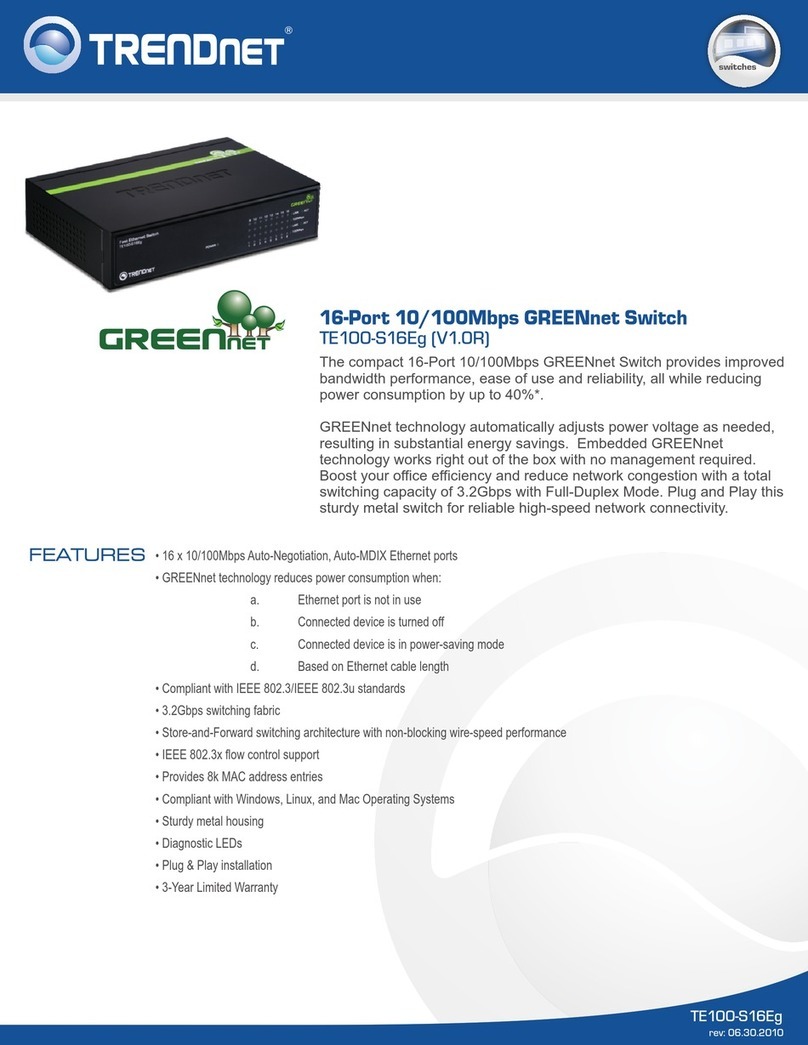 TRENDnet TE100-S16Eg User manual TRENDnet TE100-S16Eg User manual
