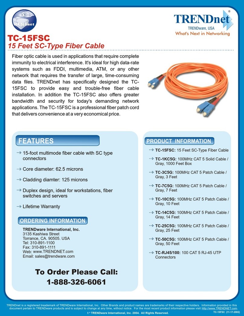 TRENDnet TC-15FSC - DATA SHEETS Manual