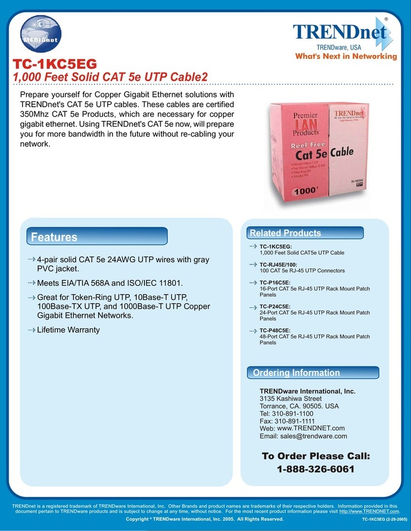 TRENDnet TC-1KC5EG - DATA SHEETS User manual