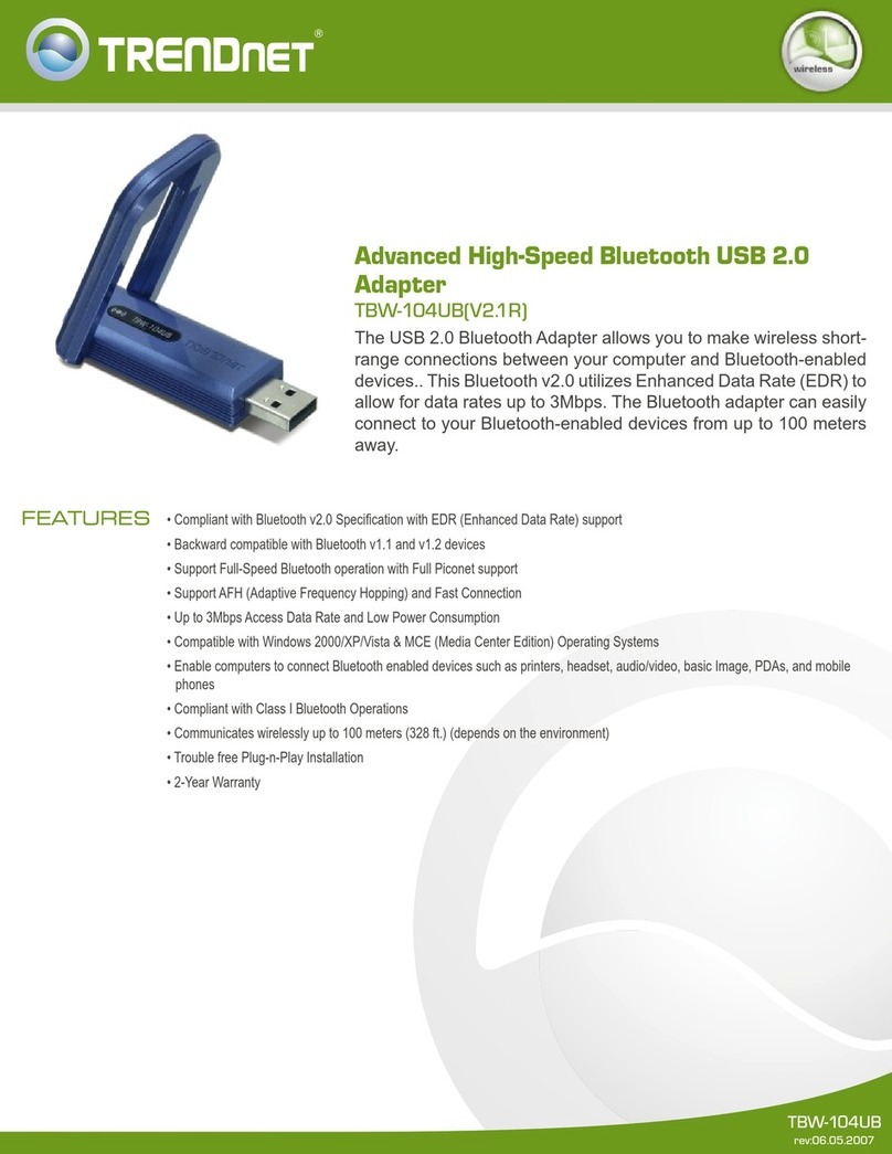 TRENDnet TBW-104UB User manual