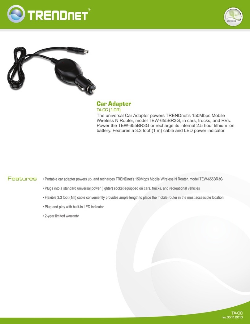 TRENDnet TA-CC - DATA SHEETS User manual
