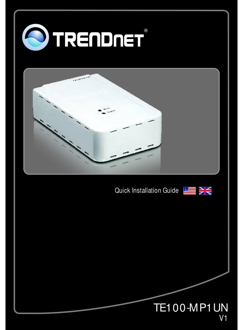 TRENDnet TE100-MP1UN Quick installation guide
