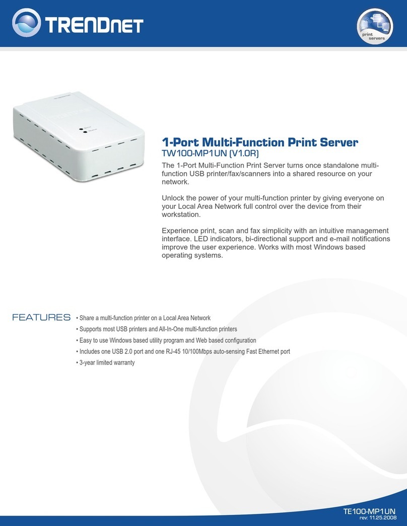 TRENDnet TE100-MP1UN User manual