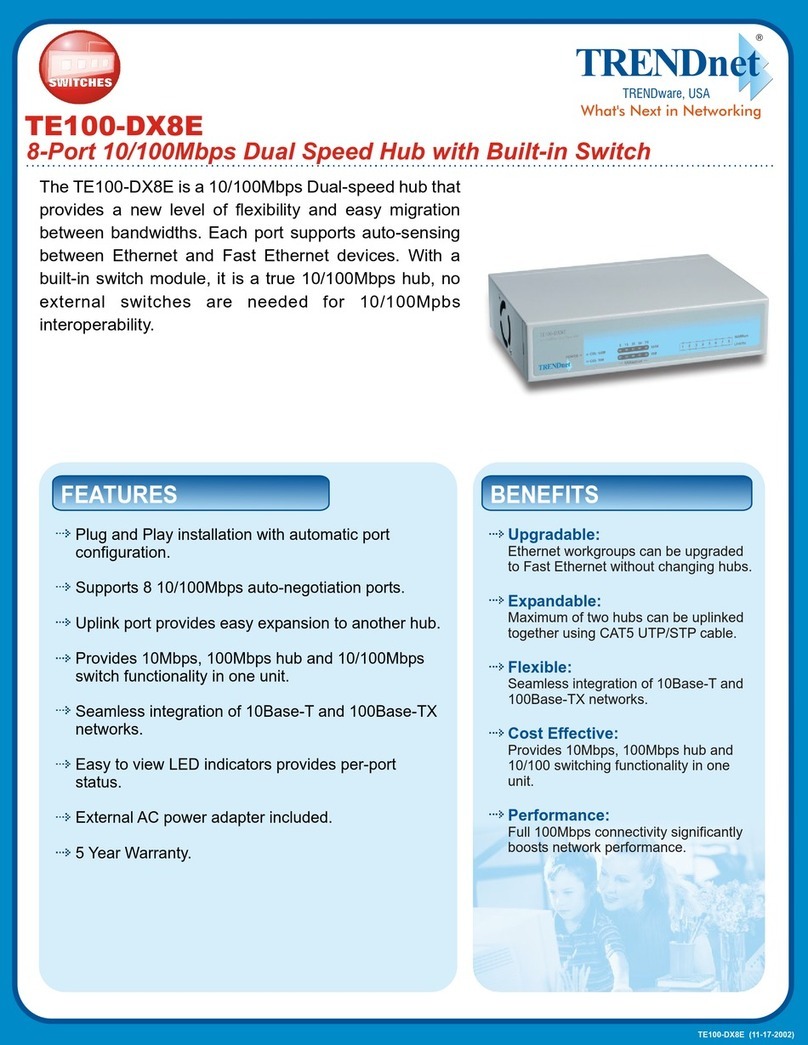 TRENDnet TE100-DX8E User manual