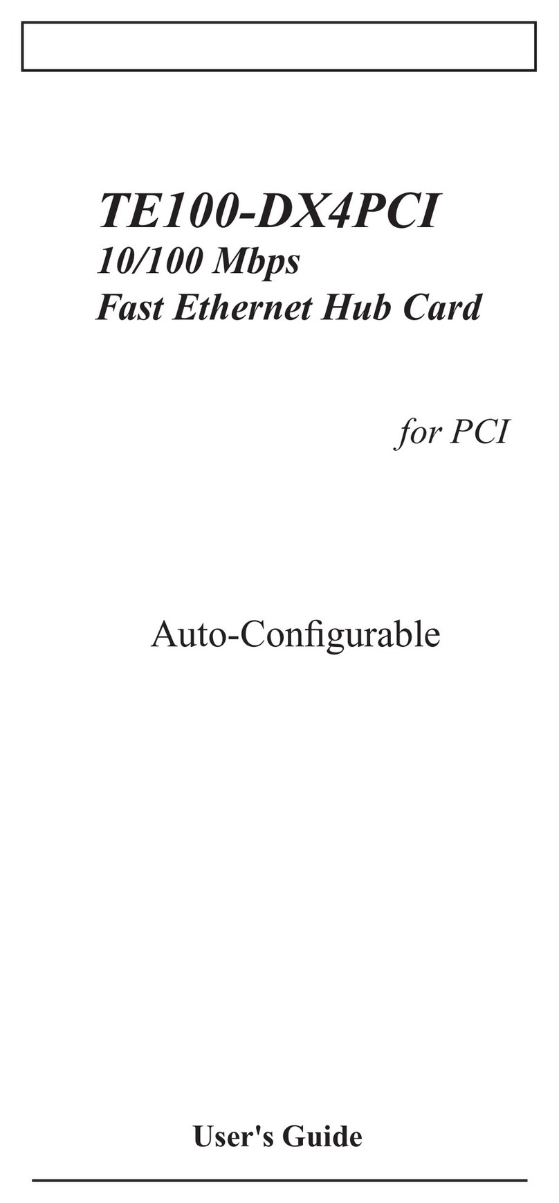 TRENDnet TE100-DX4PCI User manual