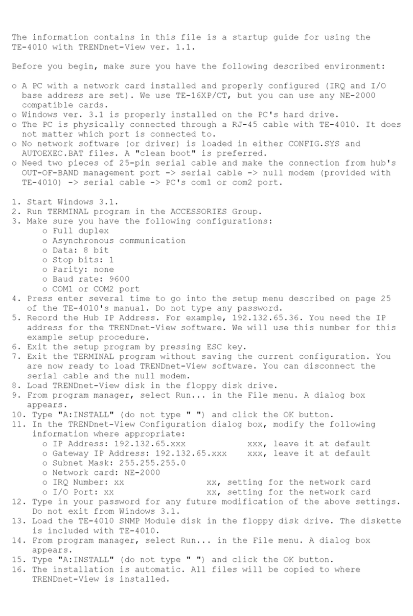 TRENDnet TE-4010 User guide