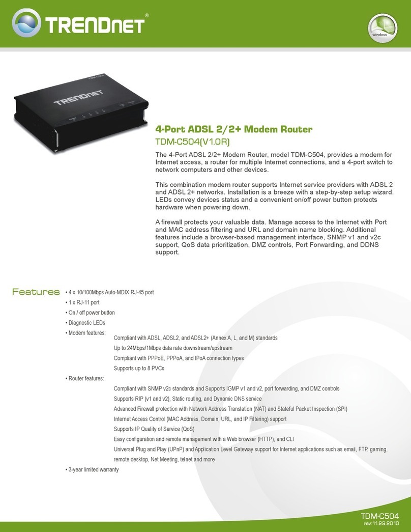 TRENDnet TDM-C504 Specifications