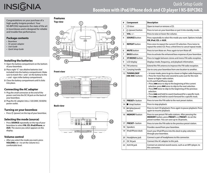Insignia NS-BIPCD02 User manual