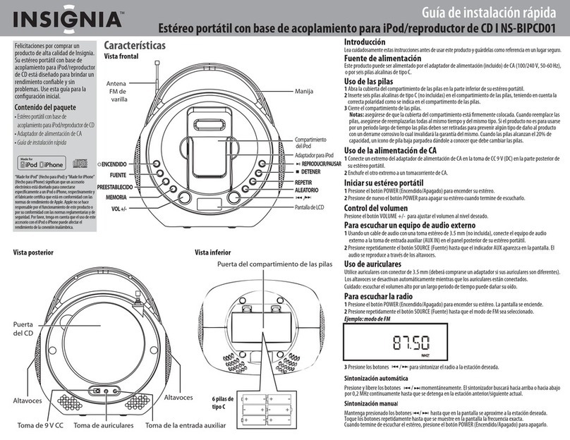 Insignia NS-BIPCD01 Parts list manual