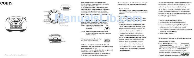 Coby MPCD451 Reference manual