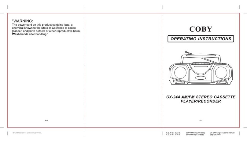 Coby CX-244 User manual